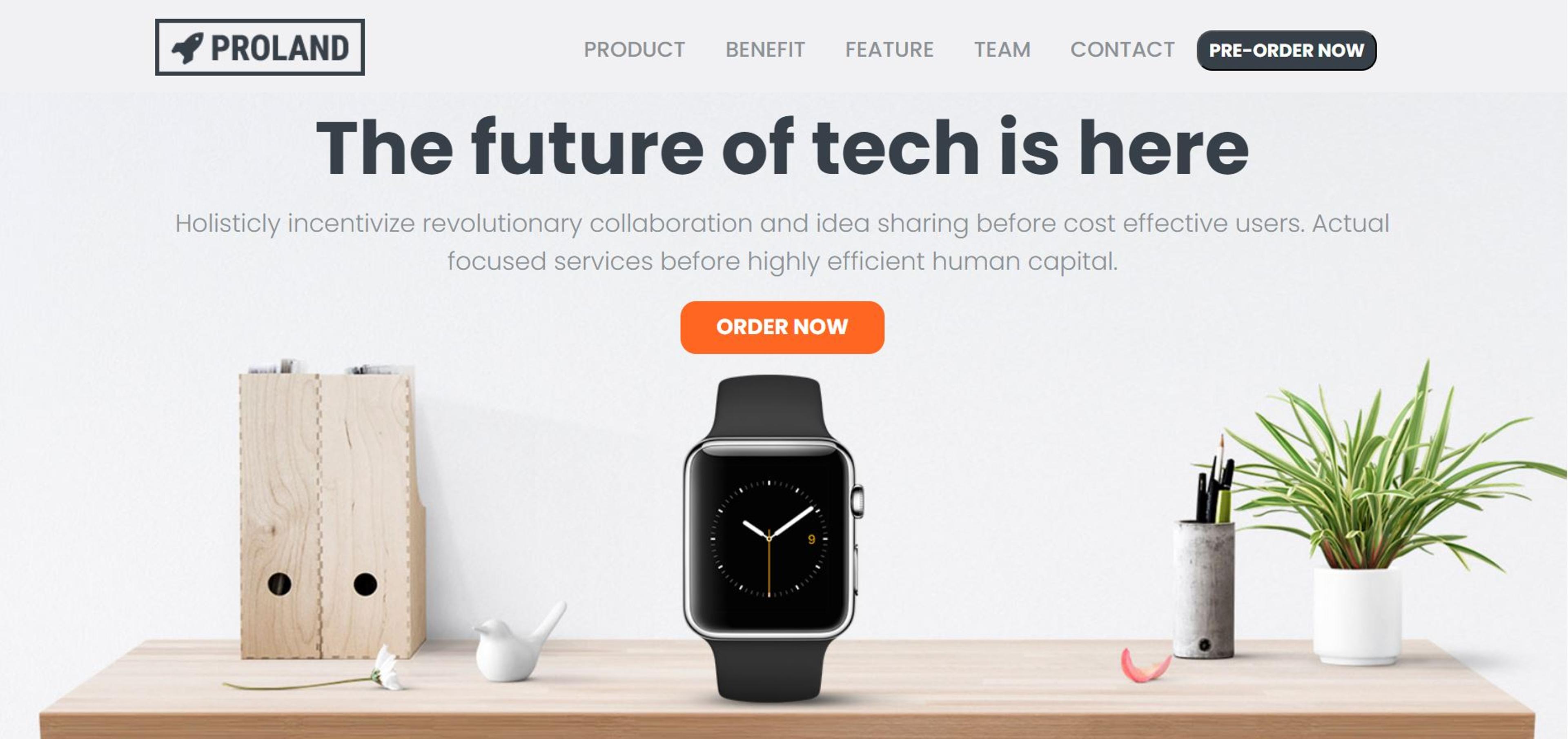 Watch Product Landing Page